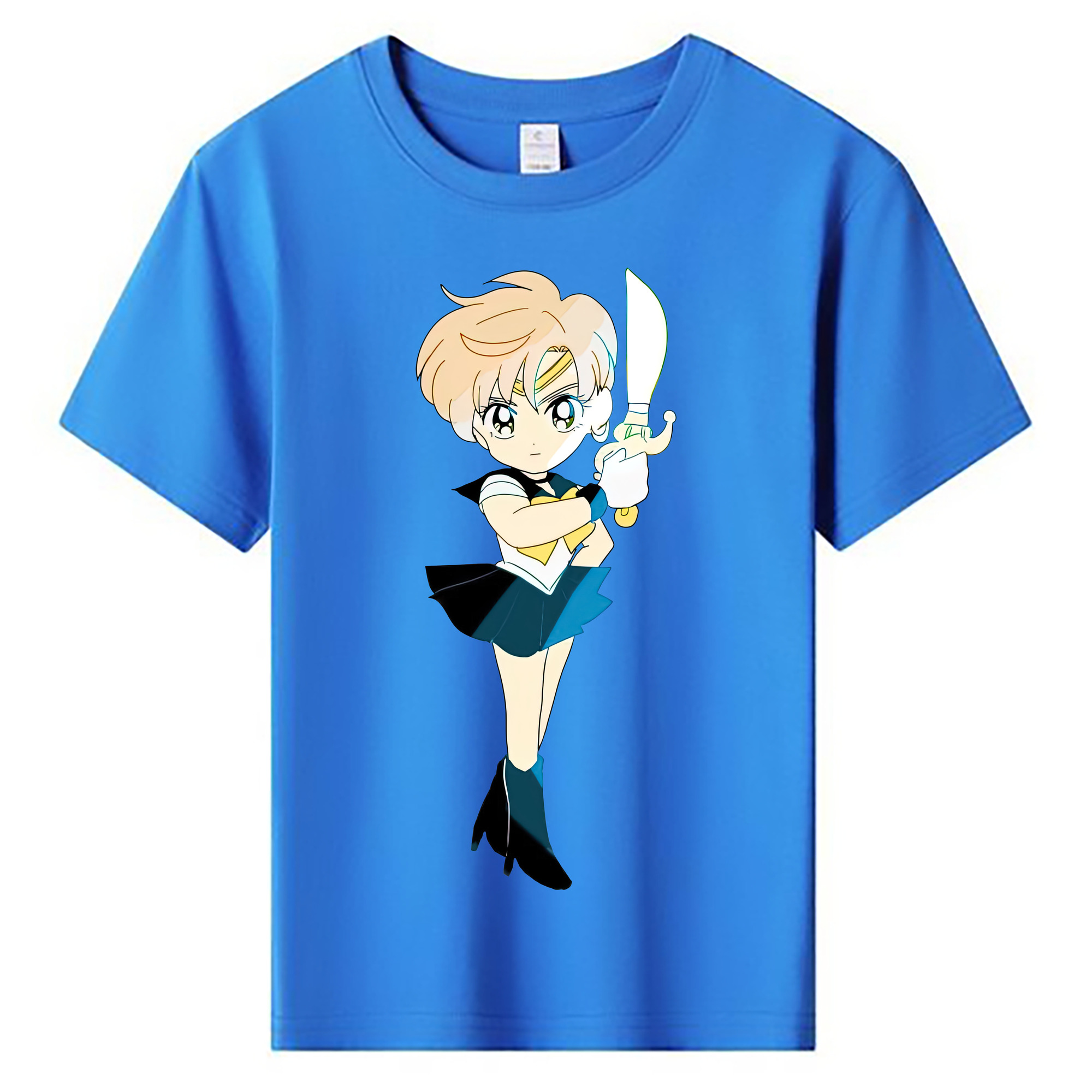 （画像用） 美少女戦士セーラームーン 天王はるか Sailor Moon Tenoh Haruka 綿100％キッズTシャツ（フロントプリント）